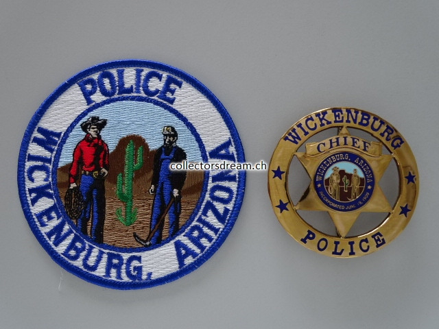 Police Badge Chief Wickenburg Police State Arizona