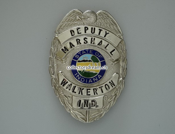 Deputy Marshall Badge Walkerton State of Indiana ca. 1970er Jahre