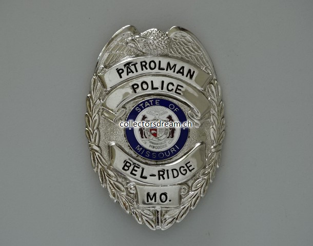 Police Badge Partolman City Bel-Ridge State of Missouri
