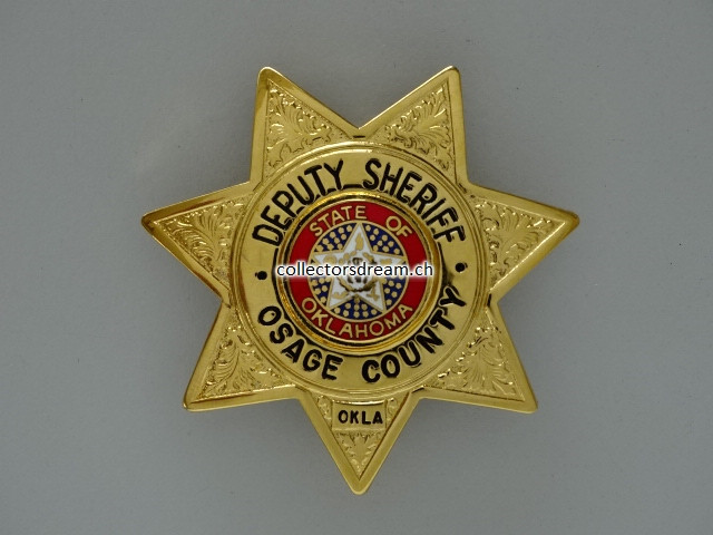 Deputy Sheriff Badge Osage County State Oklahoma