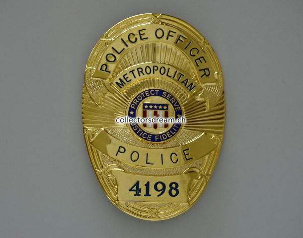 Metall Badge Police Officer Metropolitan Police