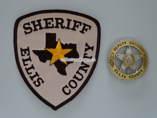Deputy Sheriff Badge Ellis County State Texas