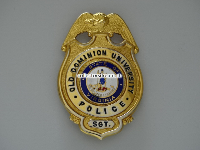 Police Badge - Dienstmarke Sergeant Old Dominion University State of Virginia
