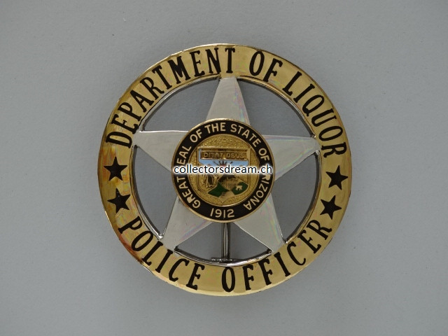 Police Officer Badge Department of Liquor State Arizona