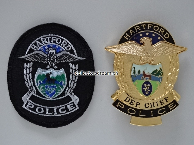 Police Badge Deputy Chief Hartford Police State Connecticut