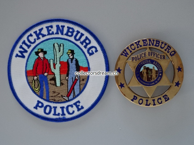 Police Officer Badge Wickenburg Police State Arizona