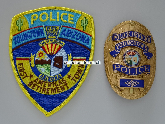 Police Officer Badge Youngtown State Arizona