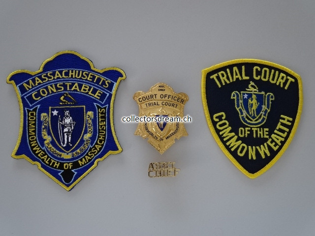 Court Officer Badge Asst. Chief Trial Court State Massachusetts