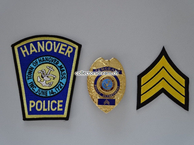 Police Badge - Dienstmarke Sergeant Hanover Police Dept. Massachusetts