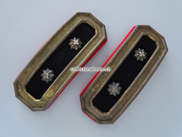 Offiziers Schulterbriden Oberleutnant Ordonnanz 1875/78 Artillerie