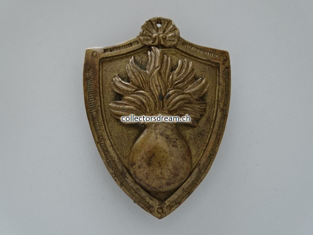 Granaten-Emblem zu Giberne/Patronentasche um 1830/40