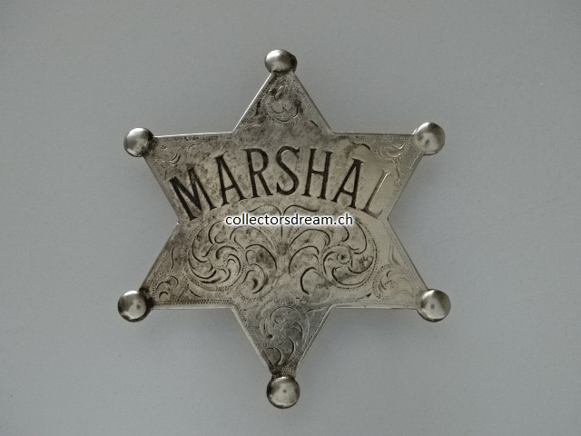 Western Metallabzeichen / Badge " Marshal "