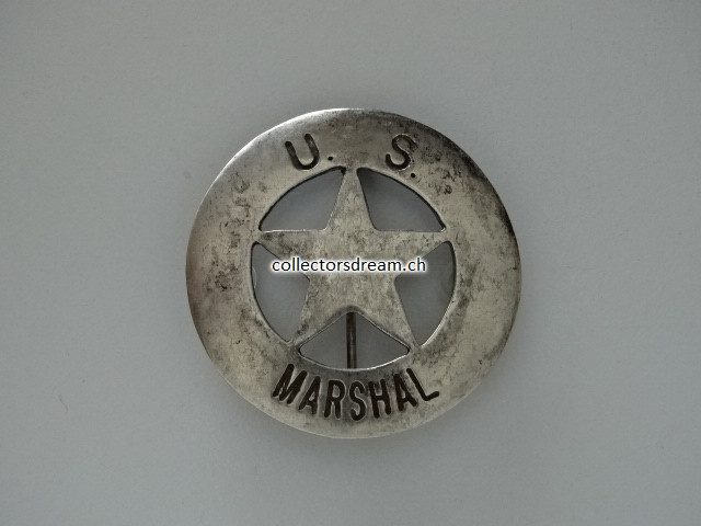 Western Metallabzeichen / Badge " U.S. Marshal "