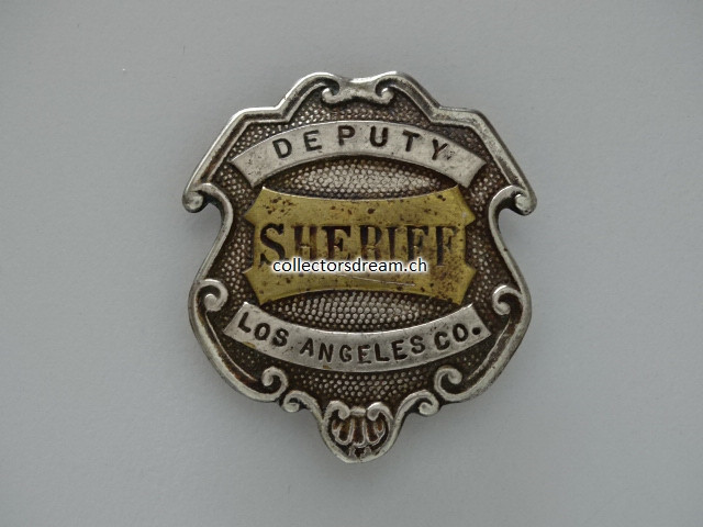 Western Metallabzeichen / Badge " Deputy Sheriff Los Angeles Co. "