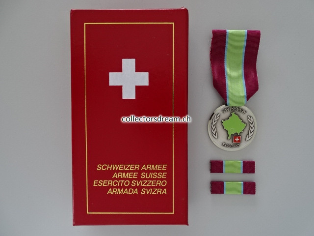 Medaille/Ribbon Auslandeinsatz Swisscoy Kosovo