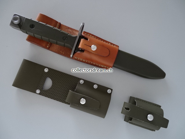 Sammler Bajonett M90 Hersteller Victorinox inklusive drei Tragefrosch Varianten