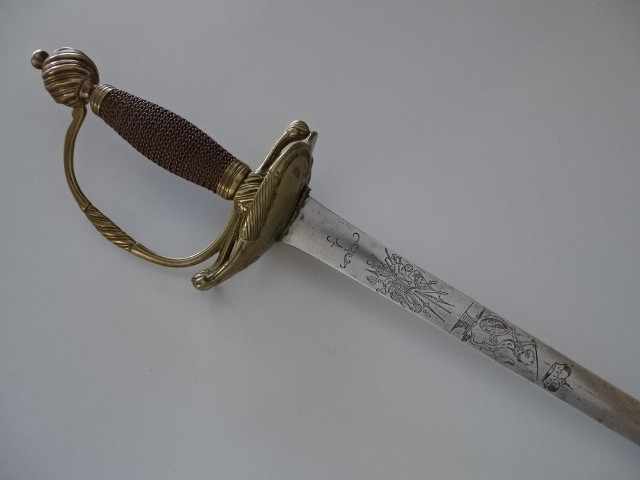Infanterie Offiziers Degen kant. Ordonnanz 1770 Zürich