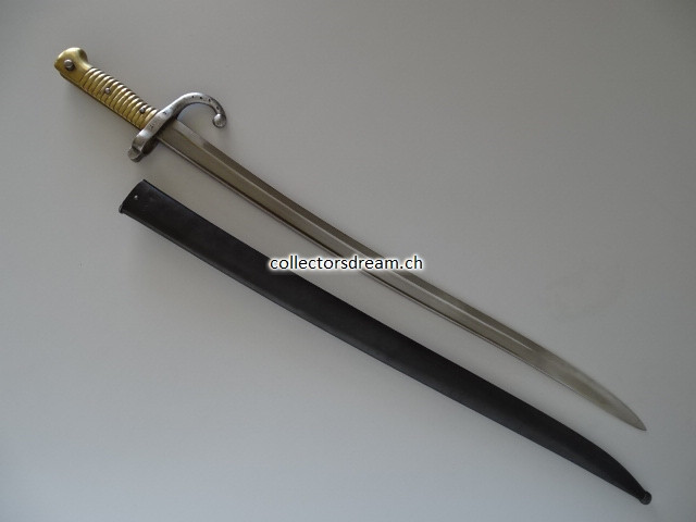 Säbelbajonett Jatagan zu Chassepot Gewehr Model 1866 Frankreich