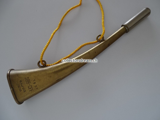 SBB - CFF Signalhorn aus Messing datiert 1956