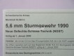 Merkblatt, Schweizerische Armee, Stgw 90, Ausgabe 2000