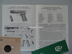 Colt Werksblatt / Manual zu Colt Lightweight Commander Model