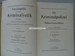 Buch, Die Kriminalpolizei und ihre Hilfs-Wissenschaften, Ausgabe 1909