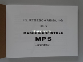 Originale Anleitung / Manual MP5 von Heckler & Koch
