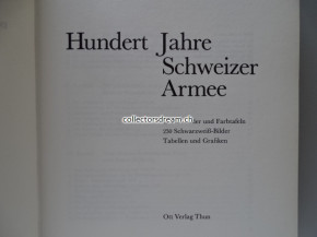 Buch Hundert Jahre Schweizer Armee Ausgabe 1978