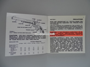 Anleitung / Manual SAA Single Action Army Revolver