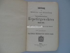 Anleitung zum Repetiergewehr Model 1889 originales Exemplar von 1892