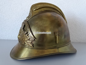 Feuerwehrhelm Frankreich Sapeurs Pompiers de Kingersheim Elsass, ca. um 1900/20
