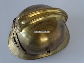 Feuerwehrhelm Frankreich Sapeurs Pompiers de Kingersheim Elsass, ca. um 1900/20
