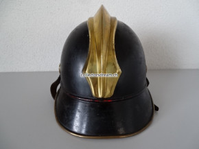 Feuerwehrhelm mit langem Messingkamm ca. 1920/30-er Jahre