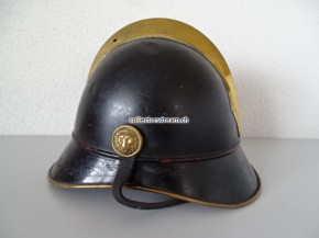 Feuerwehrhelm mit langem Messingkamm ca. 1920/30-er Jahre