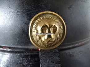 Feuerwehrhelm mit langem Messingkamm ca. 1920/30-er Jahre