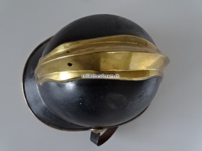 Feuerwehrhelm mit langem Messingkamm ca. 1920/30-er Jahre