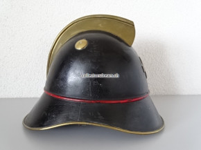 Feuerwehr Metallhelm mit Messingkamm