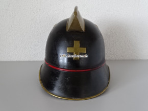Feuerwehr Metallhelm mit Messingkamm