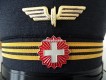 SBB-Dienstmütze , Metallflügelrad und eidg. Kokarde. Uebergangs Version von 1978 bis 1982