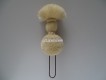 Pompon zu Tschako eidg. Ord. 1852, weiss, sog. " Flammenpompon " Infanterie / Stab