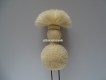 Pompon zu Tschako eidg. Ord. 1852, weiss, sog. " Flammenpompon " Infanterie / Stab