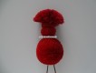 Pompon zu Tschako eidg. Ord. 1852, rot sog. " Flammenpompon " Artillerie