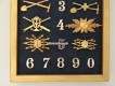 Mustertafel mit Abzeichen Ord. 1869/75 & 1898