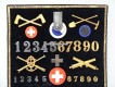 Mustertafel mit div. Ordonnanzen 1875, 1888, 1898
