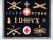 Mustertafel mit div. Ordonnanzen 1875, 1888, 1898