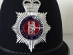 Originaler britischer Bobbyhelm, " Warwickshire Constabulary "