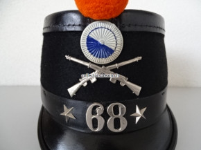 Tschako / Käppi Ordonnanz 1898 Infanterie Bat. 68 Zürich