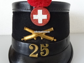Tschako / Käppi Ordonnanz 1898 Artillerie Battr. 25