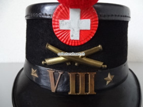 Käppi / Tschako, Ord. 1869/75, Parkartillerie römisch VIII