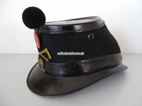 Käppi / Tschako "Vetterli-Käppi" Ord. 1869/75 eidg. Sappeur